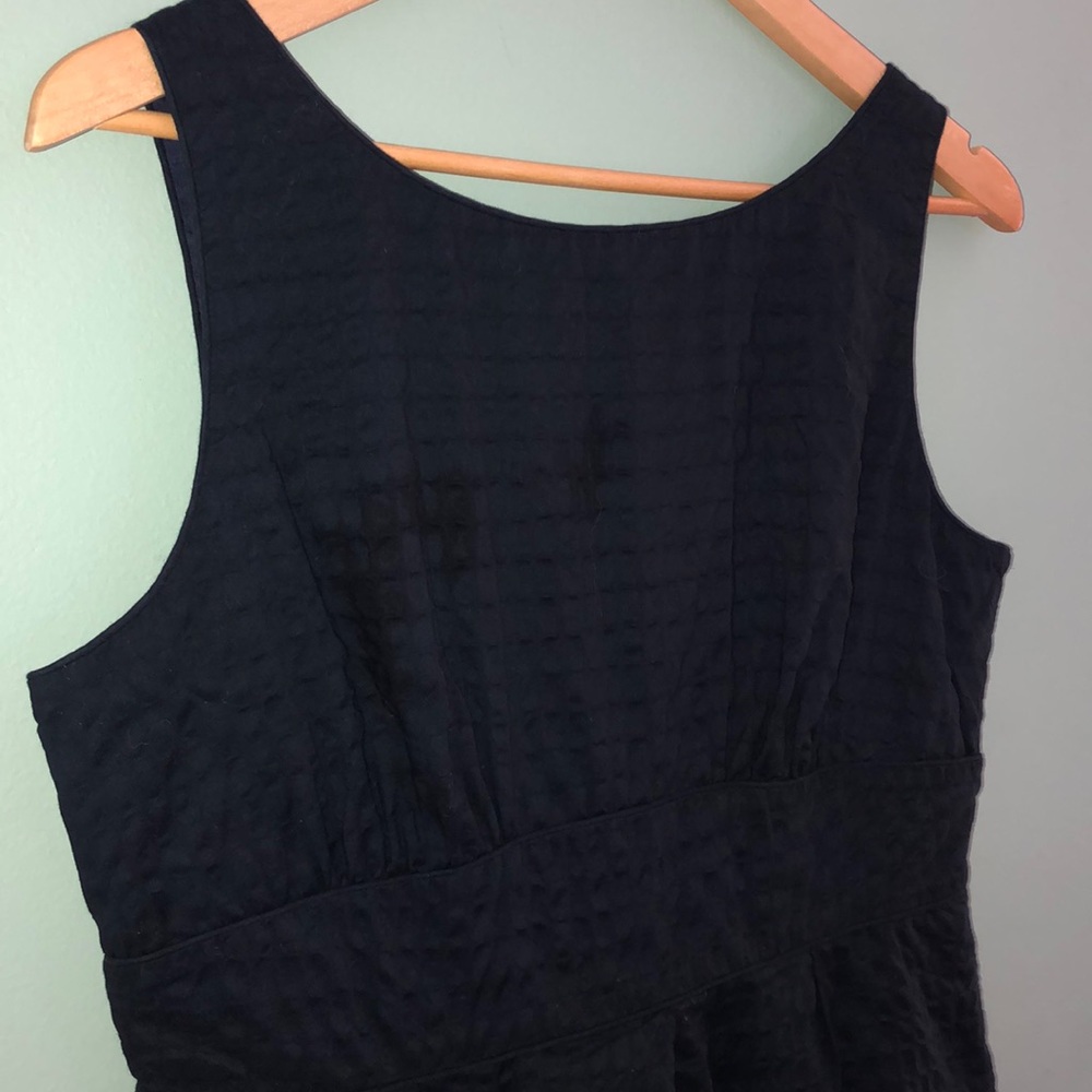 J. Crew navy Textured Sleeveless Dress